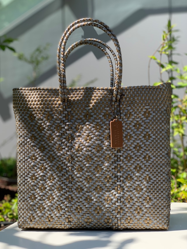 M Mercado Bag (Normal handle) Gold/Silver