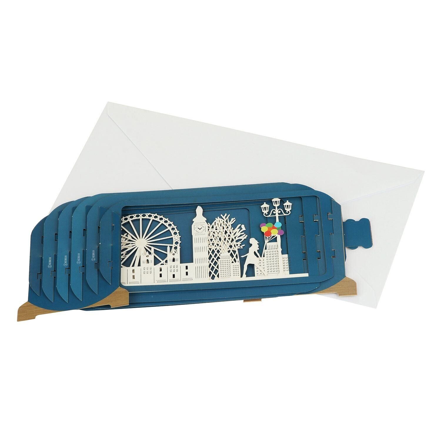 『Alljoy Design』ロンドンシーン３Dカード London Message in a Bottle Card London Message in a Bottle Card イギリスより