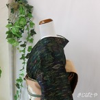 正絹綸子　総柄小紋　夜の森　袷