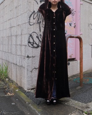 closed the diary velvet one-piece