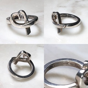 TIFFANY silver ring " loving heart "