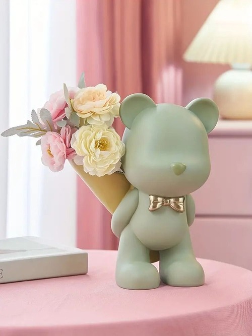 置物　おきもの　かわいい　おしゃれ　玄関　可愛い　花　クマ　熊　モダン　室内　リビング