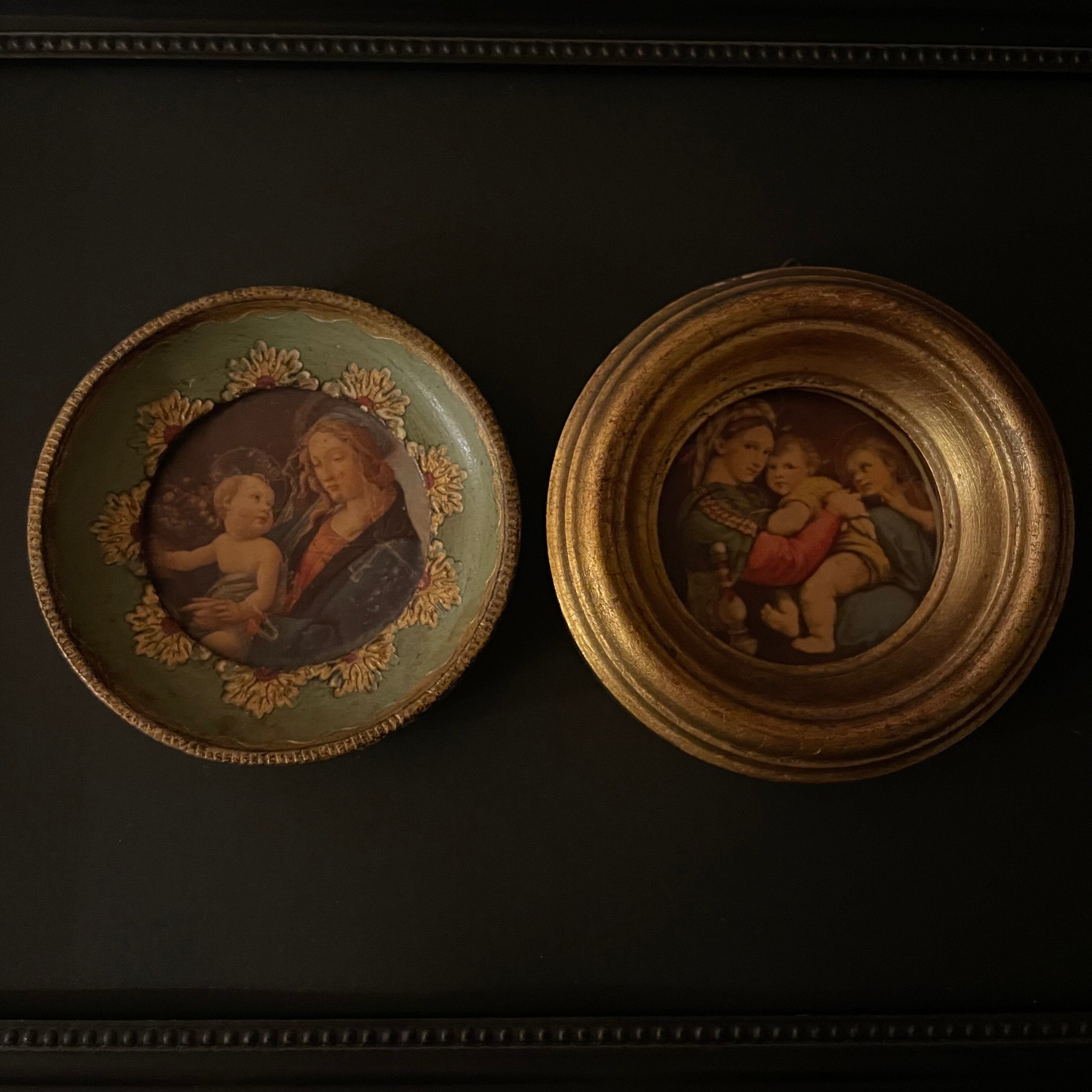 set of 2 vintage frames 聖母子像/マリア イエス | quelque jour