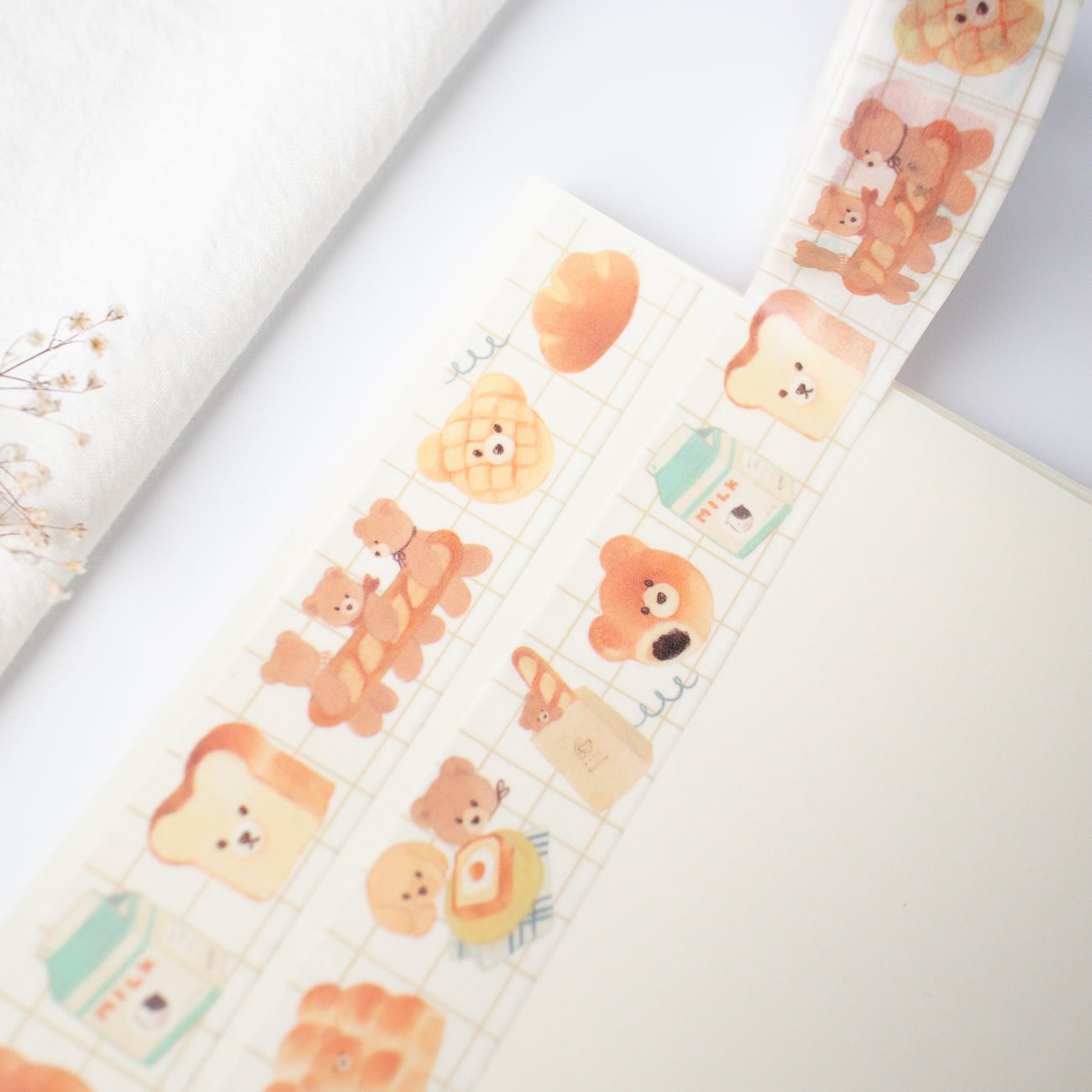 くまのパン屋さんマスキングテープ | teplopolka｜くまのほっこり