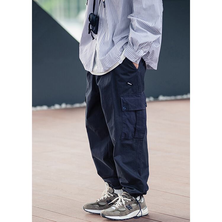 ★RETRO LOOSE WASHED TAPERED PANTS　　24259