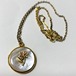 Vintage Mother of Pearl  & Flower Locket Pendant Necklace