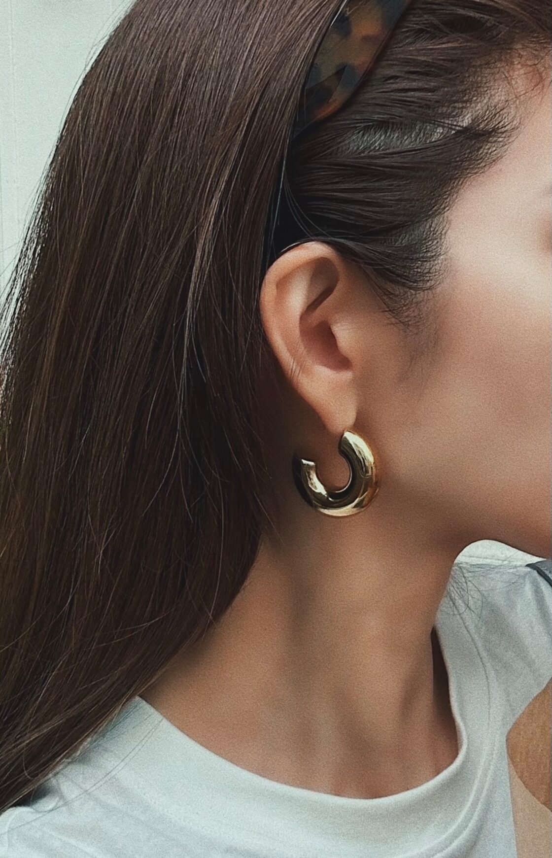 STAR JEWELRY PUFFY DROP P K10 ゴールド ピアス K10(イエロー 