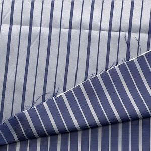 TB038◆2.5m◆ポリエステル100%先染めストライプ生地◆ブルー系