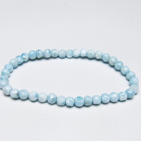 ラリマー ブレスレット 5mm 一点物 メール便可 [M便 1/10] 111-47888