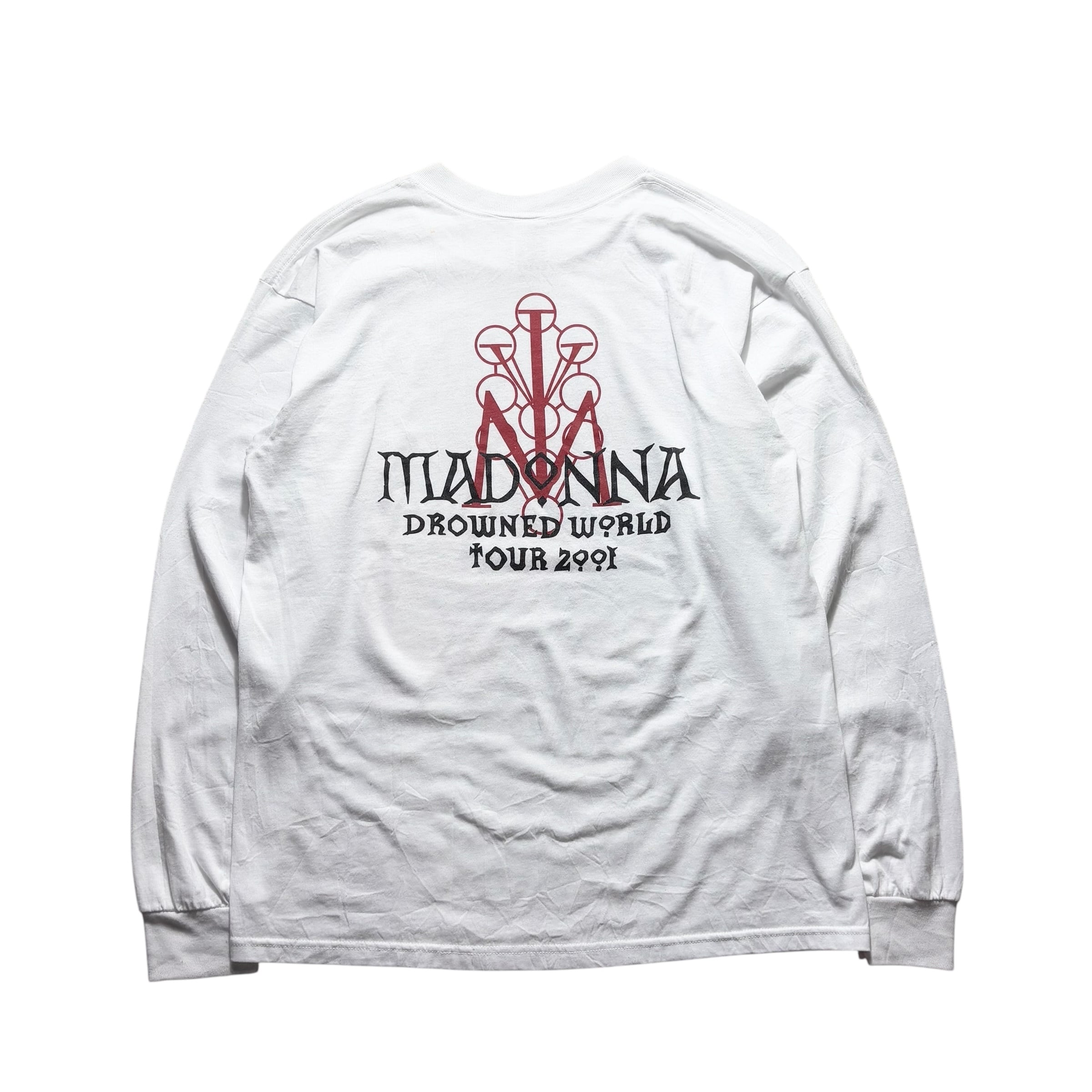 激レア Vintage Madonna CSN Loggins Dead 他 vintage 2001's MADONNA long sleeves music tee “DROWNED WORLD
