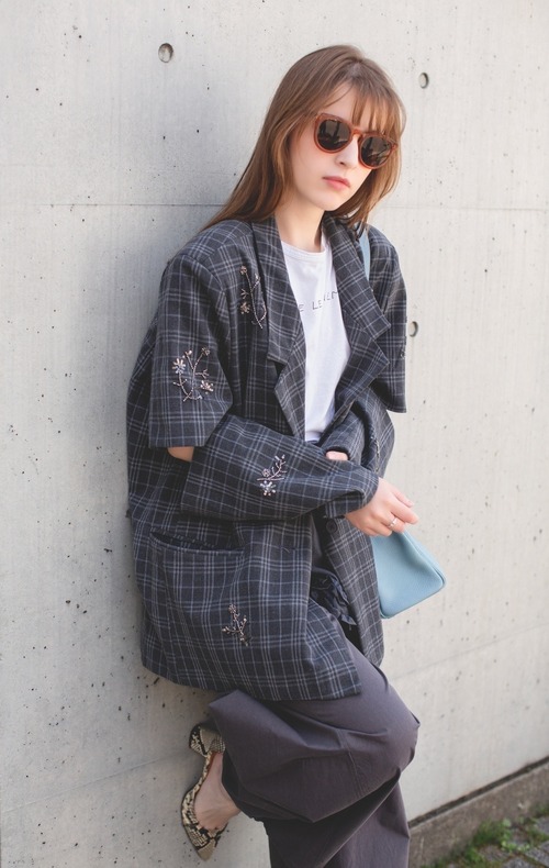 (select)2wayチェック柄ジャケット