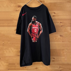 【NIKE】NBA Houston Rockets Tシャツ バスケ イラスト ロケッツ XL ビッグサイズ ナイキ スウッシュ us古着 アメリカ古着