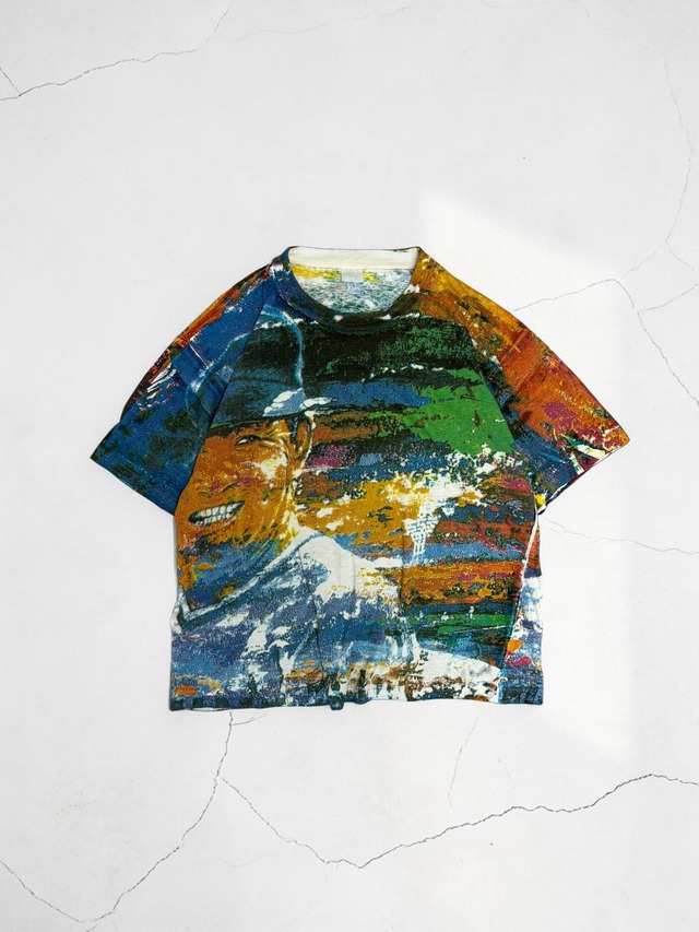 ［~90s］Vintage Baseball Graphic Allover pattern T-shirt L
