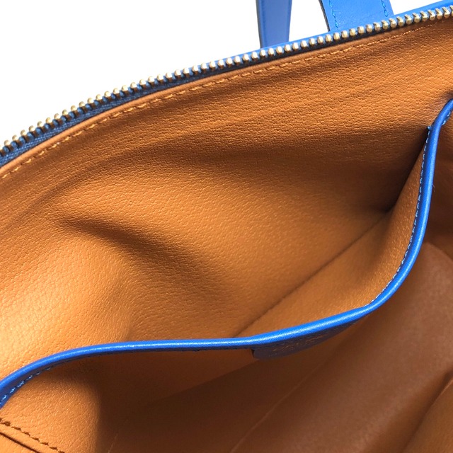 CELINE セリーヌ ショルダーバッグ ブルー マンテル レザー vintage ヴィンテージ オールド wbubna