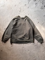 90～00s NIKE/Logo embroidery Sweat/USA製/L/刺繍ロゴスウェット/スウォッシュロゴ/カ－キ/ナイキ