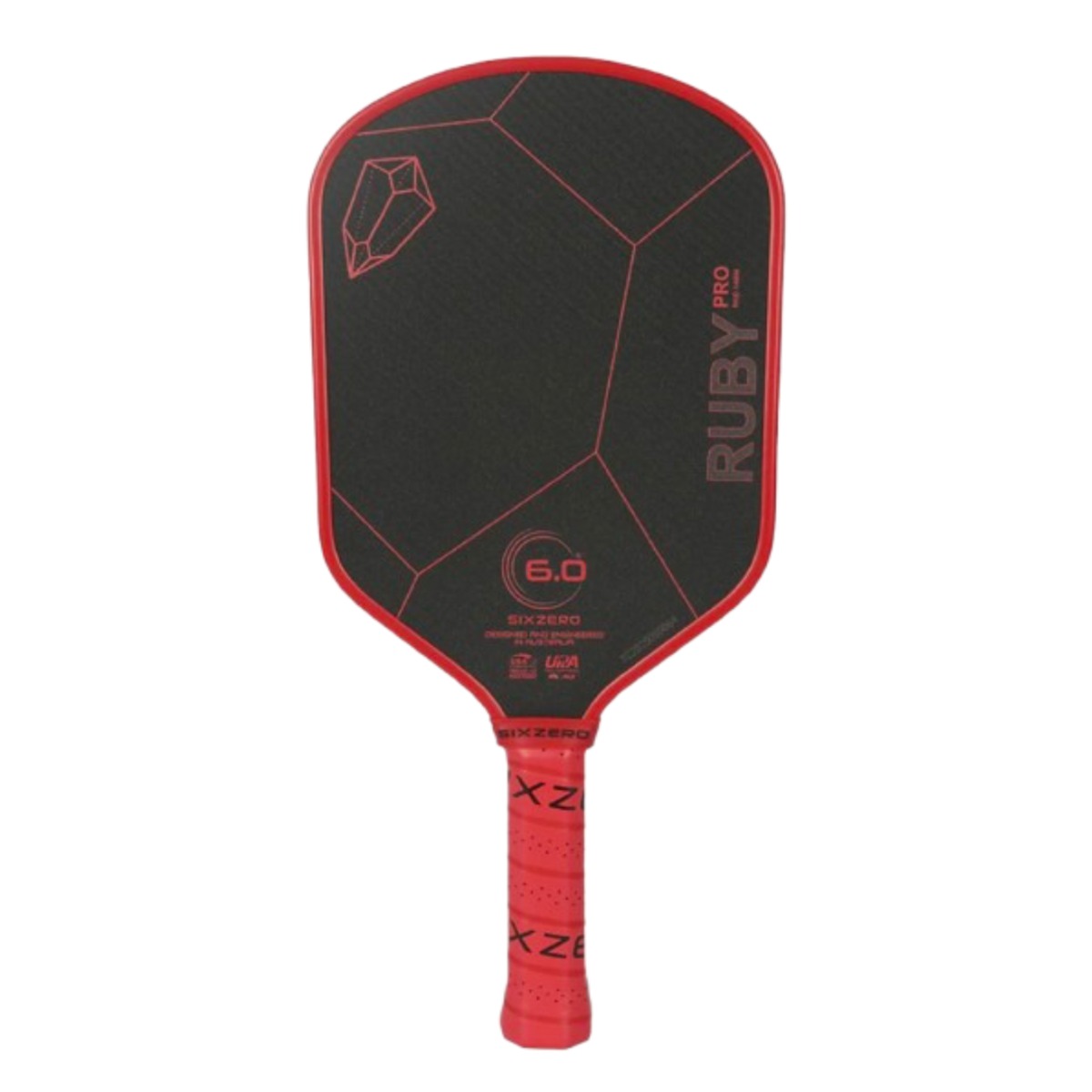 SIXZERO Ruby Pro Red 14mm ピックルボールパドル | SANNO SPORTS