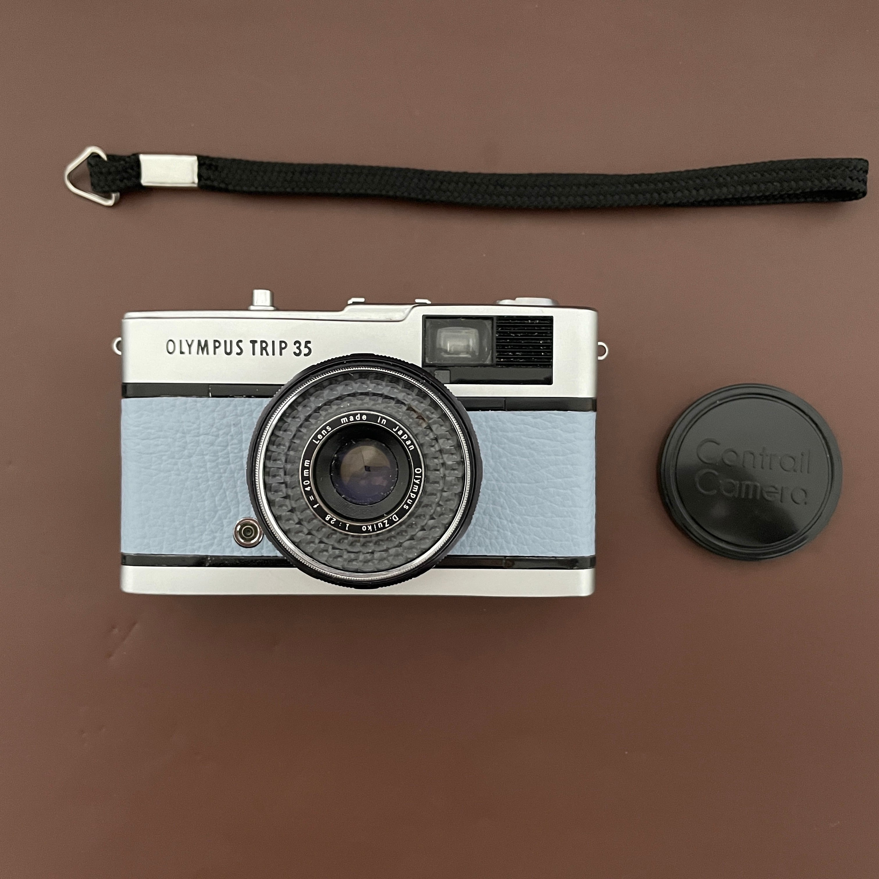 Olympus TRIP 35 整備済みフィルムカメラ｜本革くすみブルー・3ヶ月