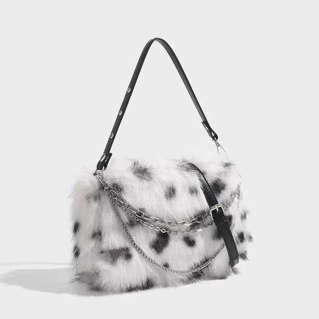 Dalmatian Pattern Fur Bag E6128