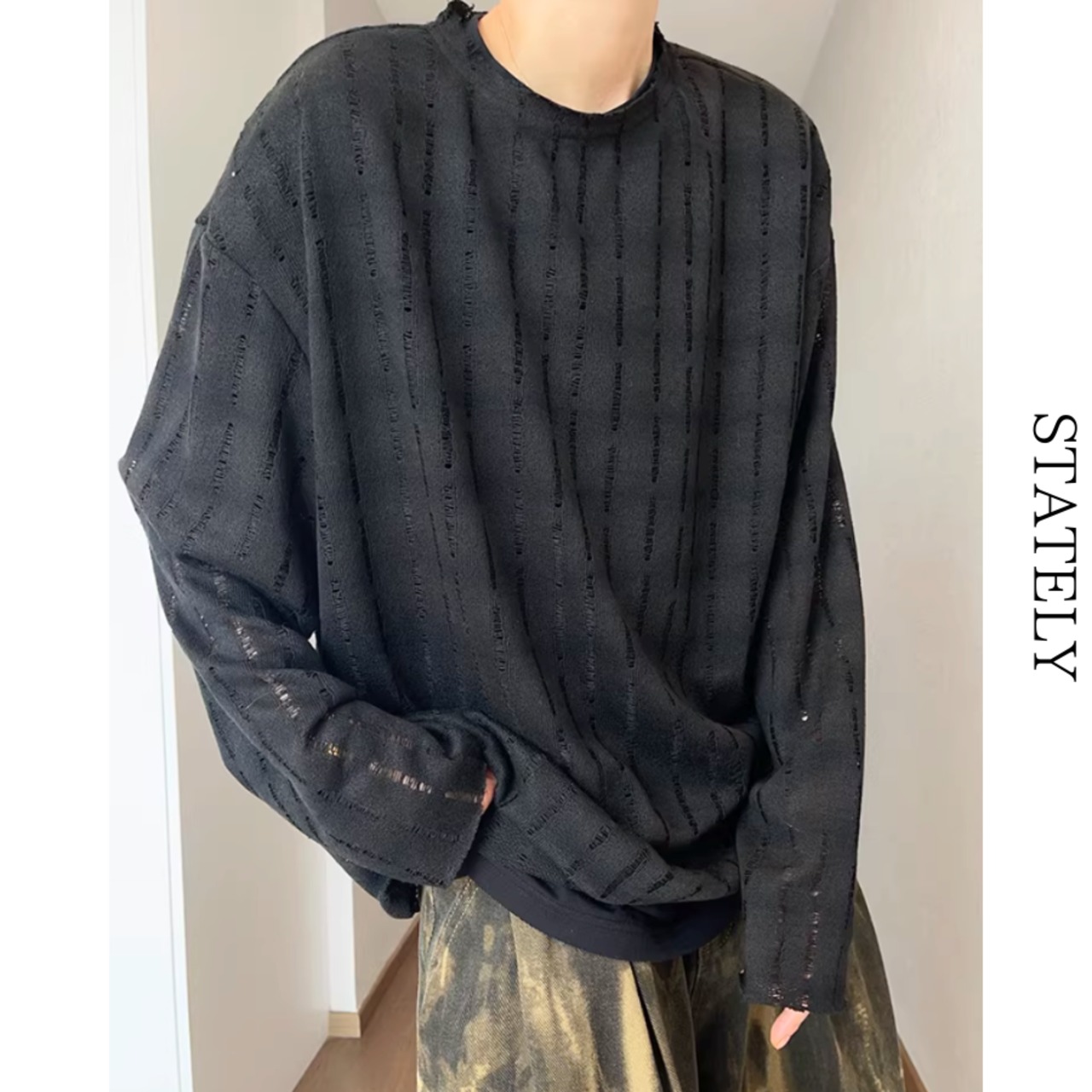 Grunge Damage クラッシュニット/2color_T246・画像7