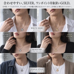 6ペンスコインネックレス シルバー
