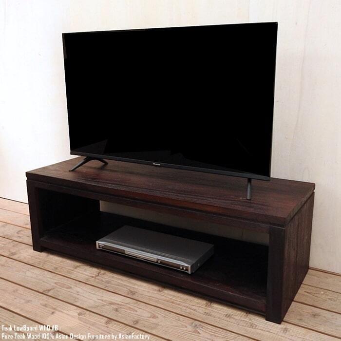 チーク無垢材 テレビ台 110cm LAB アンティークブラウン チーク無垢材 テレビ台 110cm LAB アンティークブラウン