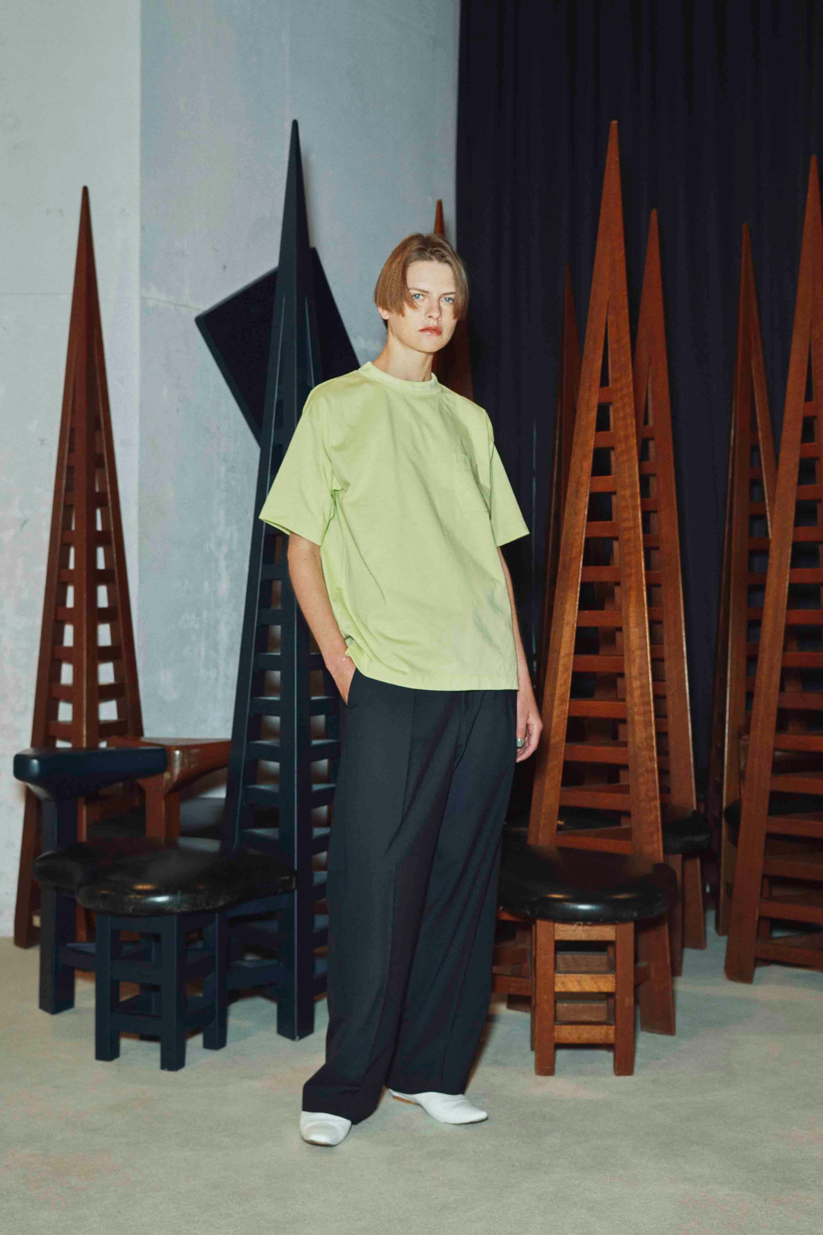 WOMEN'S】TROPICAL T/W TUCK PANTS / トロピカルT/Wタックパンツ (NAVY