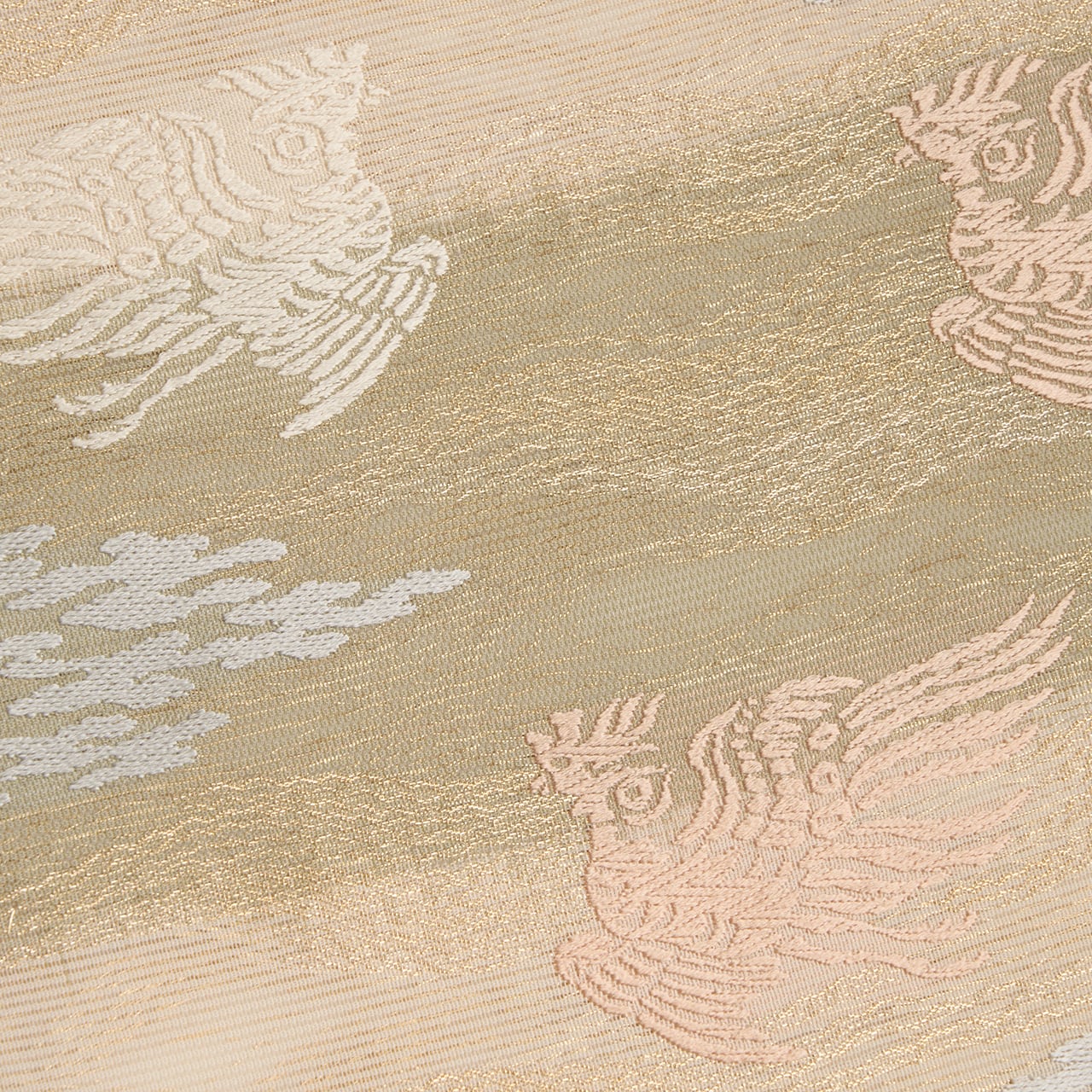 段変わり霞に鳳凰文 夏唐織紗袋帯【未着用品】 | かわの屋