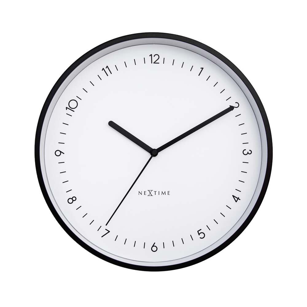 壁時計 掛時計 NEXTIME ネクスタイム ウォールクロック Berlin ホワイト / NXT-3305WI アルミケース STANDARD COLLECTION