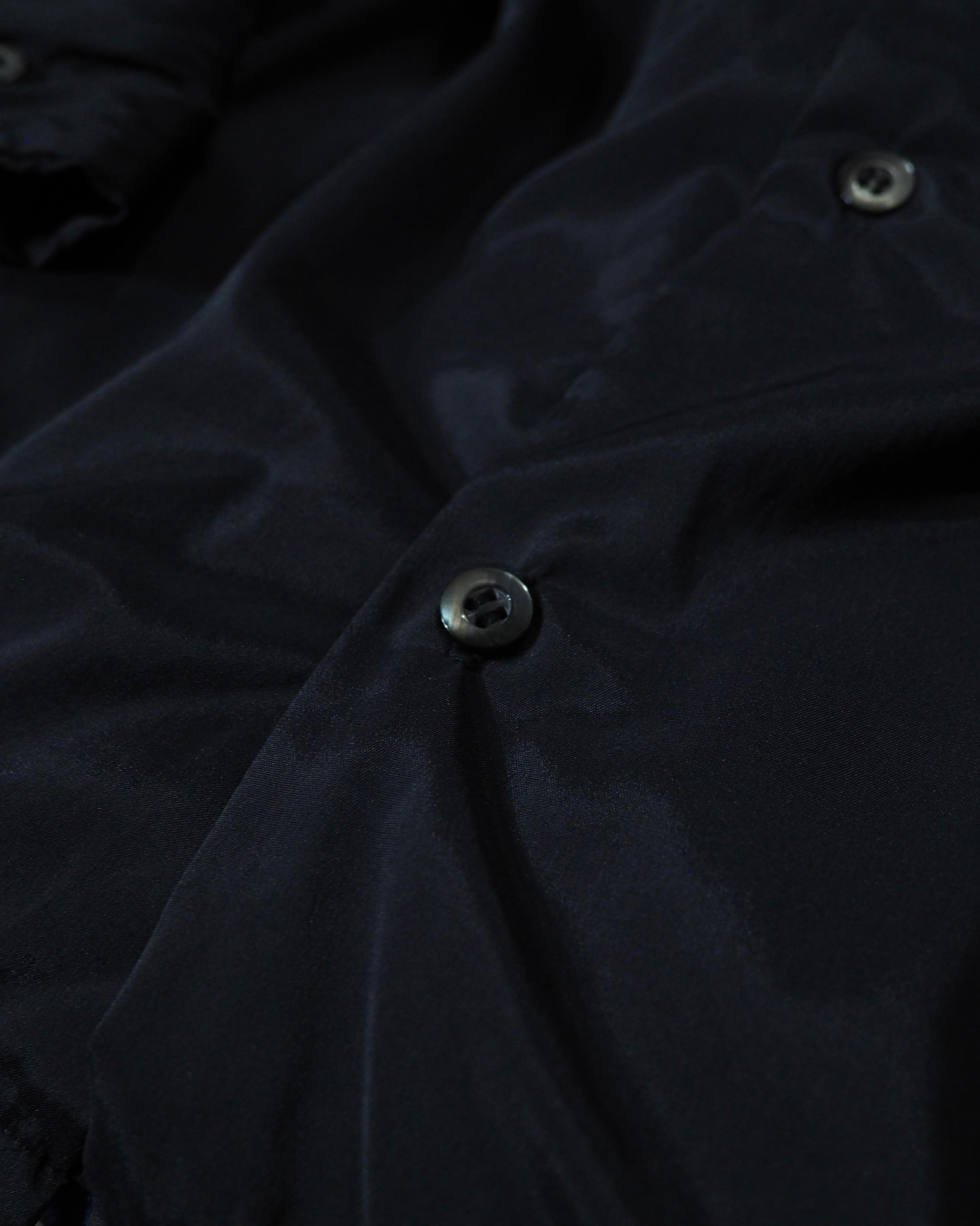 1990 - 00s " 5351 Pour Les Hommes " Black Pointed Collar Archive Drape Shirt