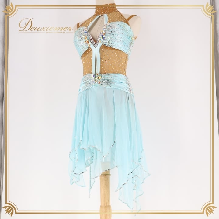 社交ダンス ♪ ジャンティ 製 レース レオタード ラテンドレス