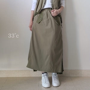 【33°c】メッシュ切替えサイドプリーツzipスカート(gz401301)
