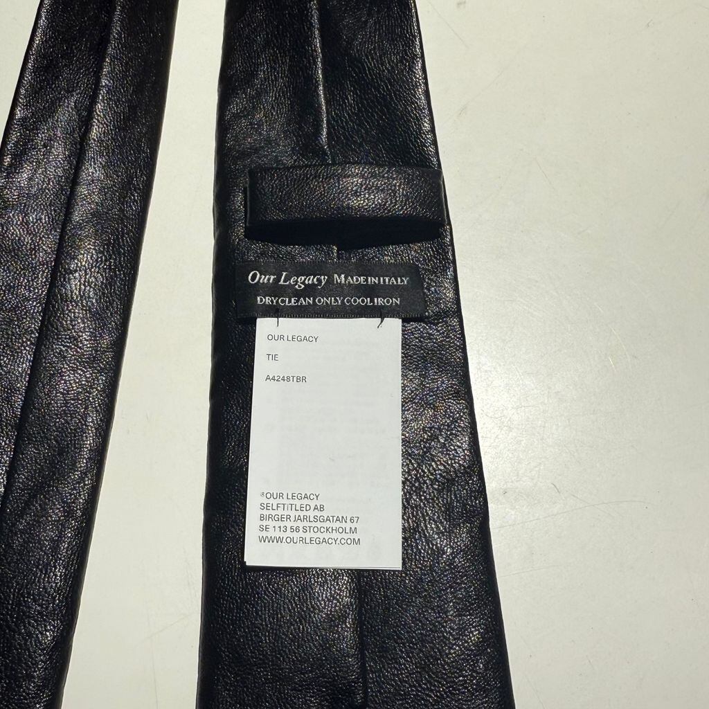 OUR LEGACY アワーレガシー TIE Black Real Fake Leather レザー