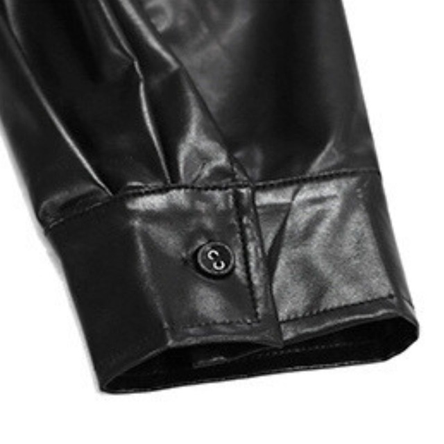 PU shoulder pad shirt C0586