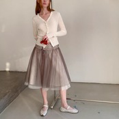 Voile Layered Tulle Skirt F0577