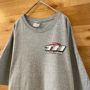 【GILDAN】企業系 ワンポイント バックプリント ロゴ Tシャツ 2XL ビッグサイズ US古着 アメリカ古着