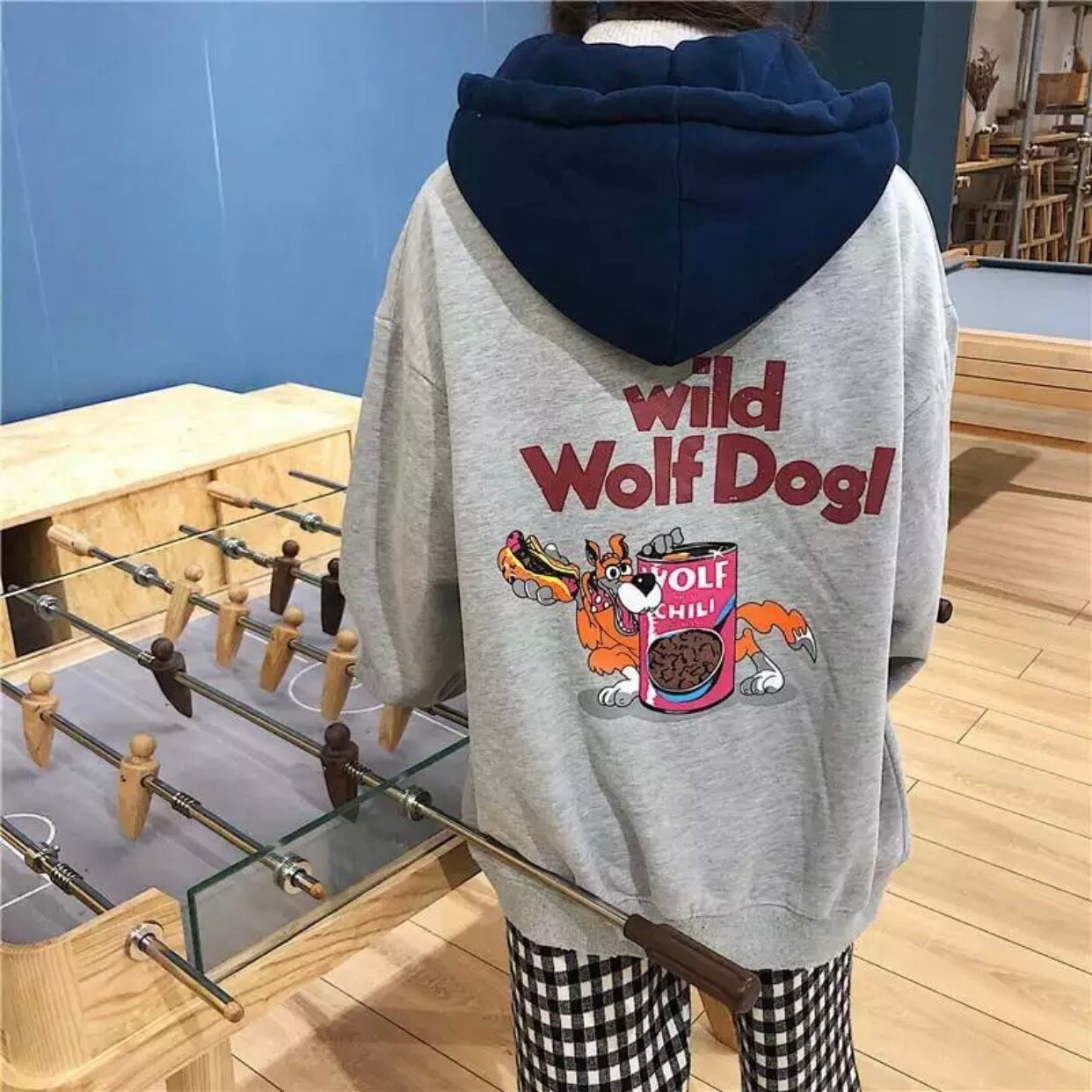 wild wolf dog hoodie