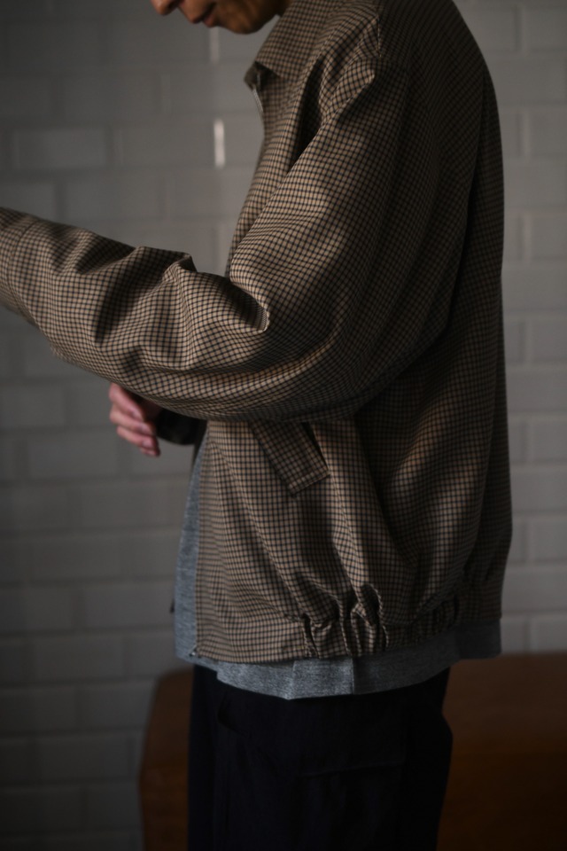 KAPTAIN SUNSHINE / Summer Wool Zip Blouson (Brown Plaid)