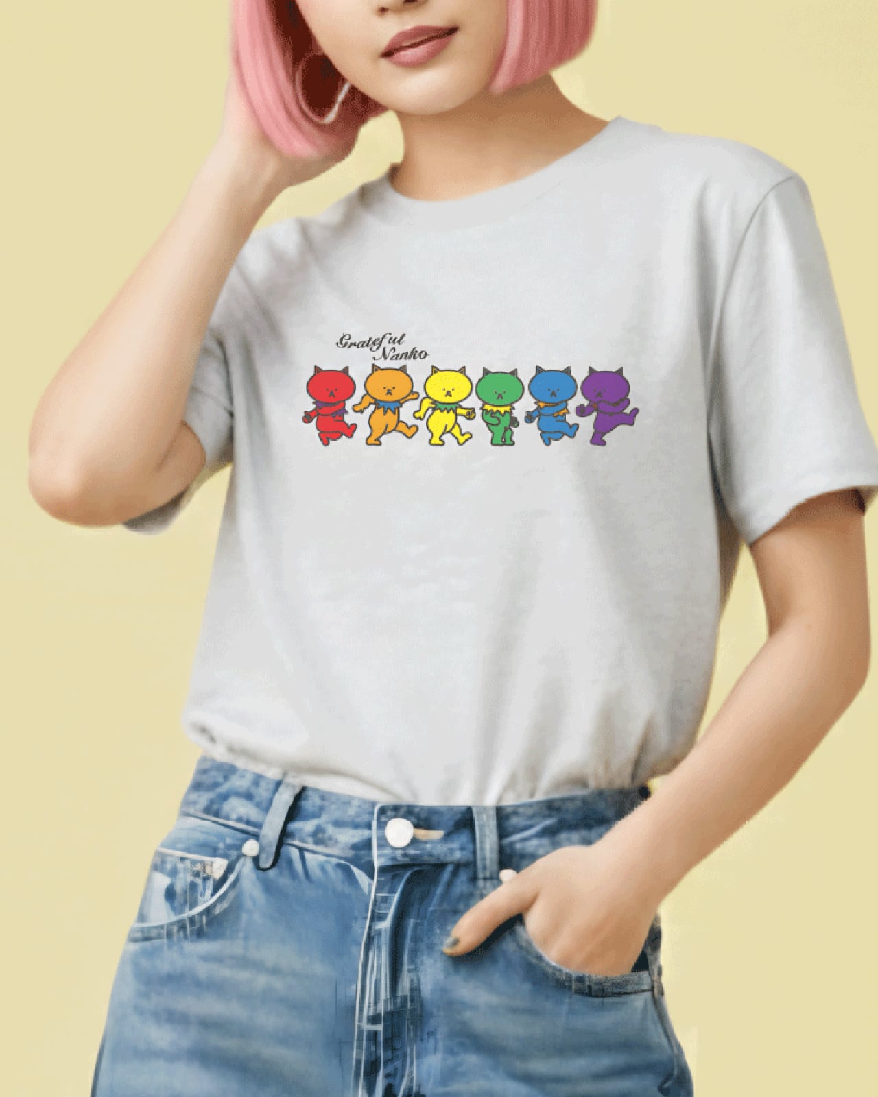 カラフル猫】 ユニセックスTシャツ☆マジックマインド | マジックマインド