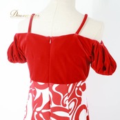 フラダンス衣装 ワンピース ドレス レッド系 u'ino! ハワイ製 ベロア キャミソール ハワイアンプリント アロハ フラ ダンス レッスン 練習 華やか 鮮やか 上品 高級感 ホワイト系 赤 白 フレアスカート 大人っぽい かわいい おしゃれ フラ ダンス衣装 レディース おしゃれ ワンピ ハワイアンドレス パーティードレス コーディネート 鮮やかな赤 フレアデザイン リゾートファッション