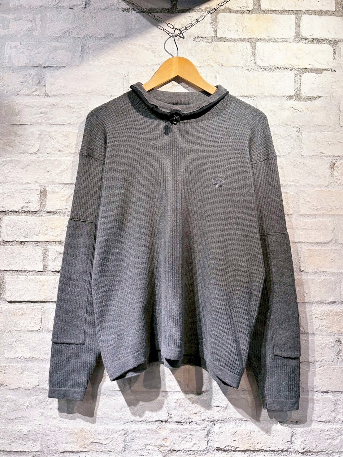 Crepuscule LABRAT nep tweed big knit crew neck sweater 15AW x 