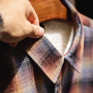 Plaid Fleece Lining Warm Shirt / チェック フリース ライニング ワーム シャツ