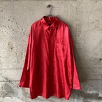 Shiny oversized red shirt
