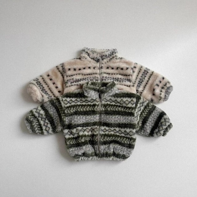 ベビー　冬新作　 韓国風  ファー キルティング フリース 裏起毛 厚手 アウター