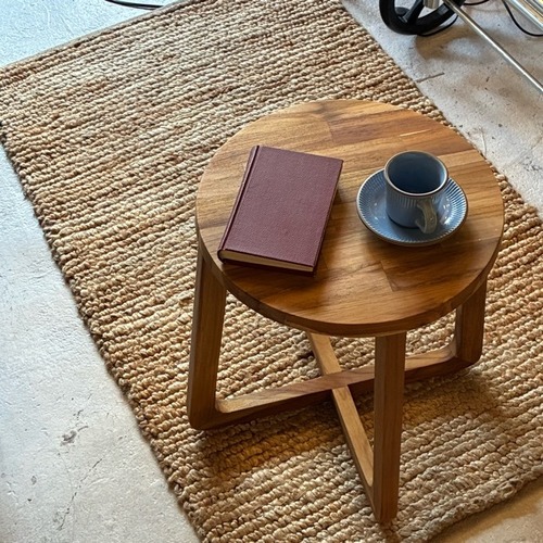 Indonesia UNO stool　インドネシア　ウノスツール　チークウッド　サイドテーブル　シンプル　木製　北欧インテリア