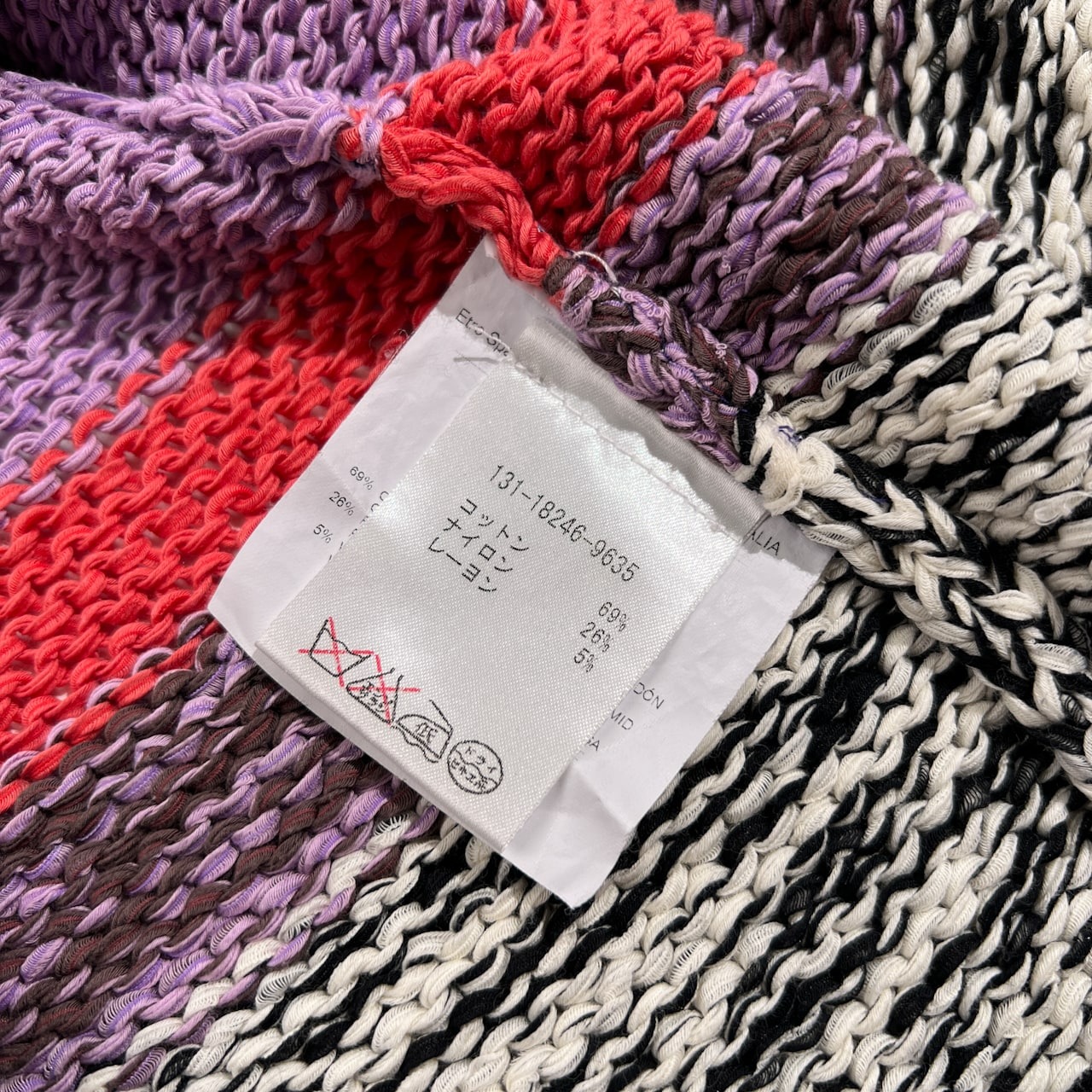 ETRO エトロ デザイン 半袖 コットン ニット セーター サイズ 40 /イタリー製/エトロジャパン/イタリー製