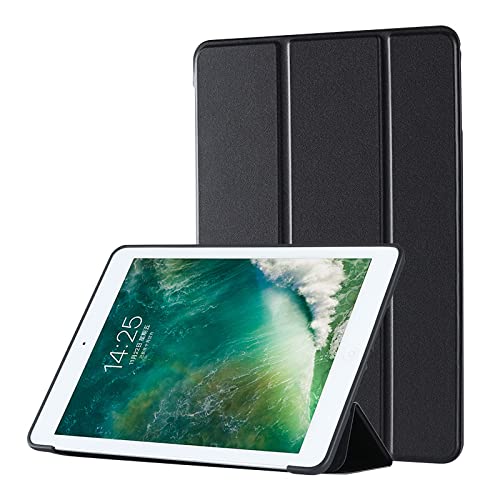 ddice iPadケース iPad 第7・8・9世代 10.2 inch 手帳型 アイパッドカバー ブック型 三つ折りスタンド 耐衝撃 おしゃれ 無地 シンプル オートスリープ (ブラック)