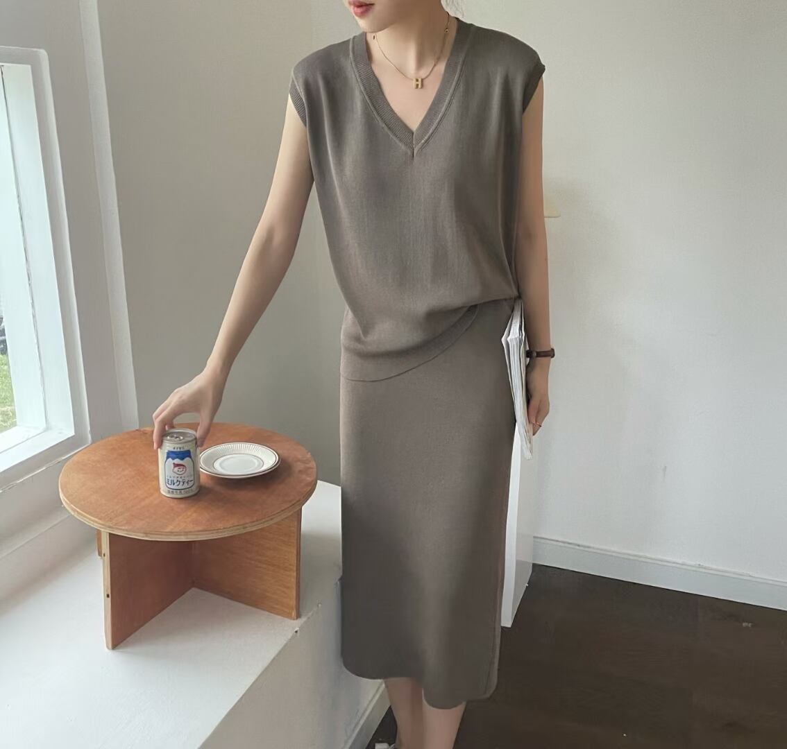 フレンチスリーブ・スカートセットアップ　AJ1050-2211