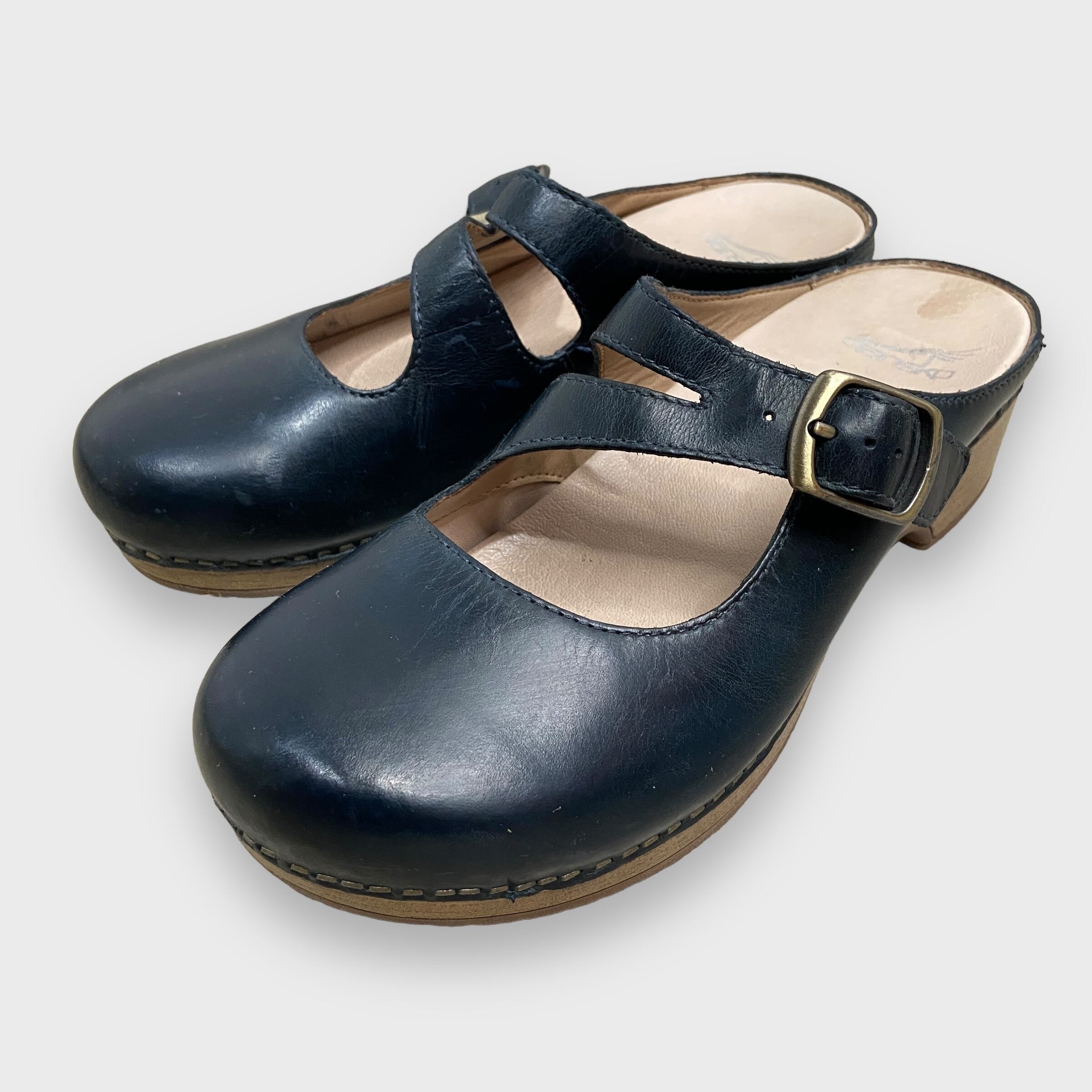 dansko ブリットニー レザーストラップシューズ ブラック 24.5-25 