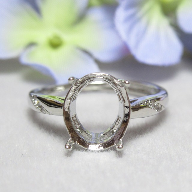 銅 10×8㎜ アンタイユCZ リング台 SV