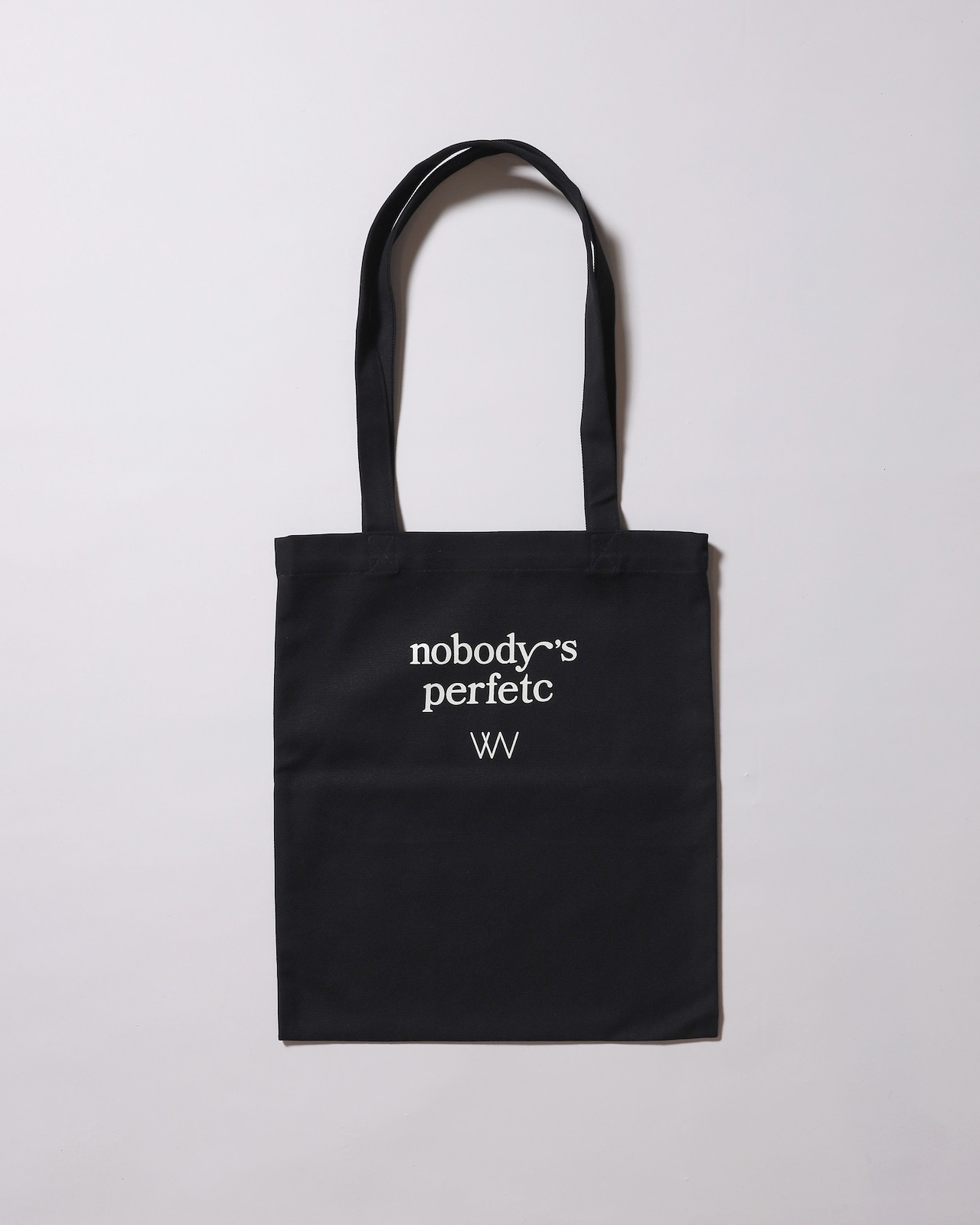 WV Original / nobody’s perfetc Tote Bag - Black Canvas
